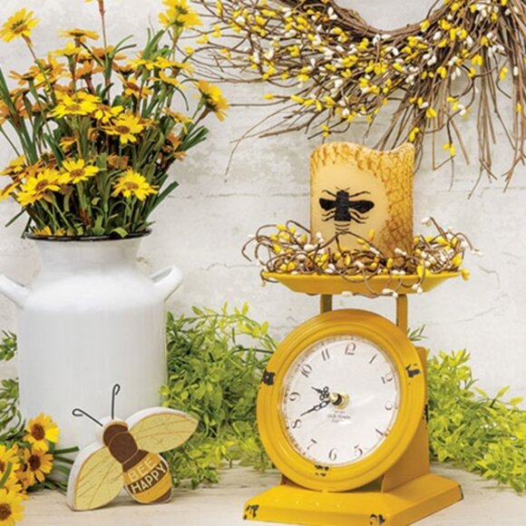 Sunflower Yellow Old Town Scale Clock - Picture 3 of 3